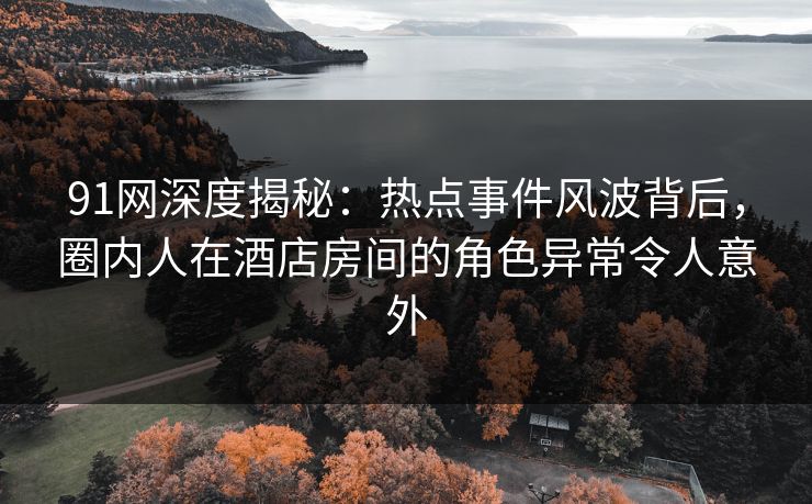 91网深度揭秘：热点事件风波背后，圈内人在酒店房间的角色异常令人意外